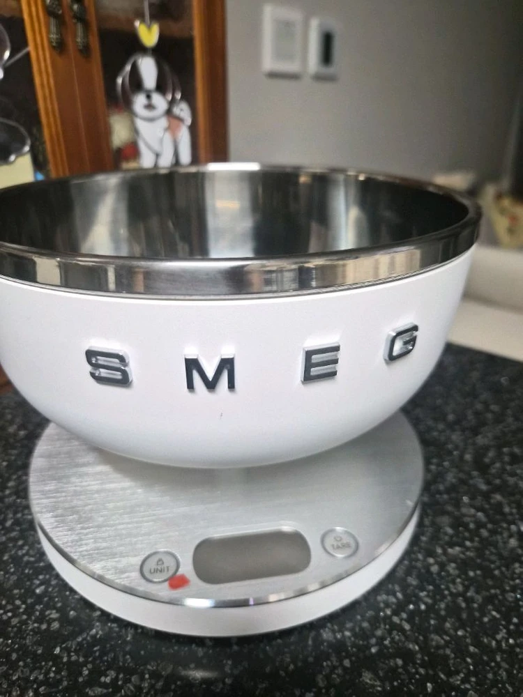 스메그 SMEG 디지털 주방저울 디지털 베이킹 전자저울 계량 화이트 이미지