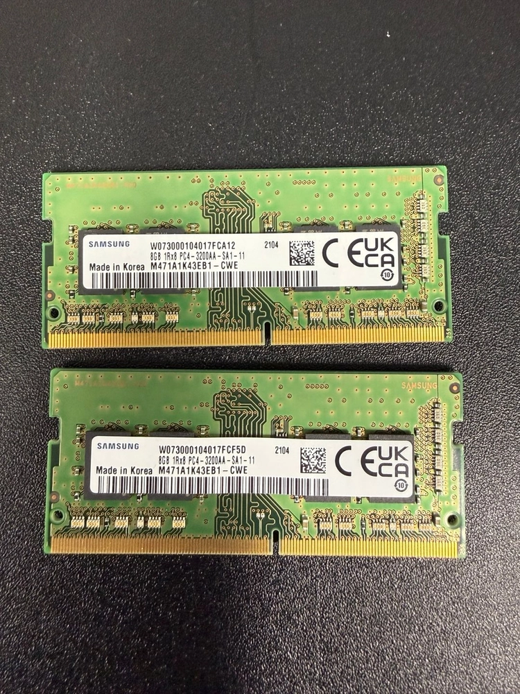 노트북용 DDR4 3200MHz 8GB 메모리 2개 세트 팝니다. 이미지