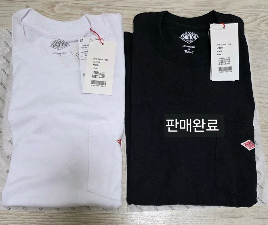 단톤 로고 남성 포켓 반팔티셔츠 26SS 화이트 xl 이미지