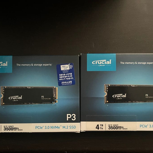 미개봉 국내정품 마이크론 P3 M.2 NVME 4TB 판매해요 이미지