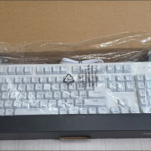 스카이디지탈 NKEY-R3 RGB LED 화이트 갈축 기계식 키보드+제닉스 손목받침대 이미지