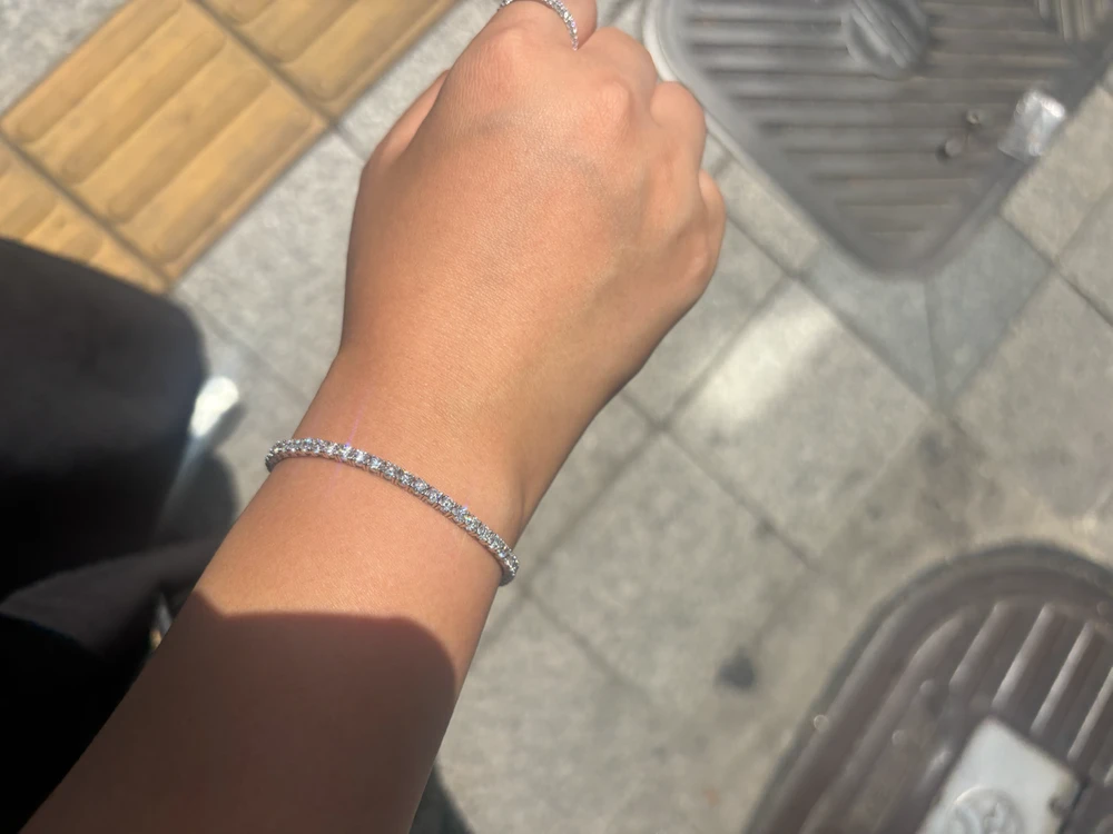 1부 랩다이아 14k 테니스팔찌 새상품 이미지