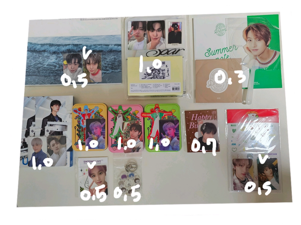 엔시티 도영 재민 제노 정우 해찬 지성 런쥔 포카 앨범 엠디 굿즈 이미지
