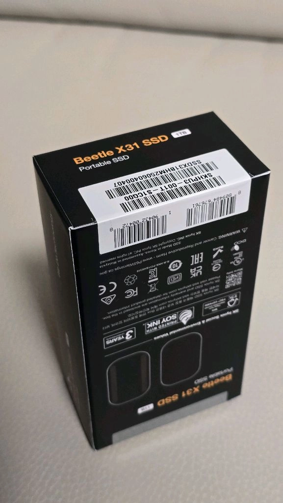 [가격인하] SK 하이닉스 Beetle X31 SSD (1TB) 새제품 팝니다 이미지