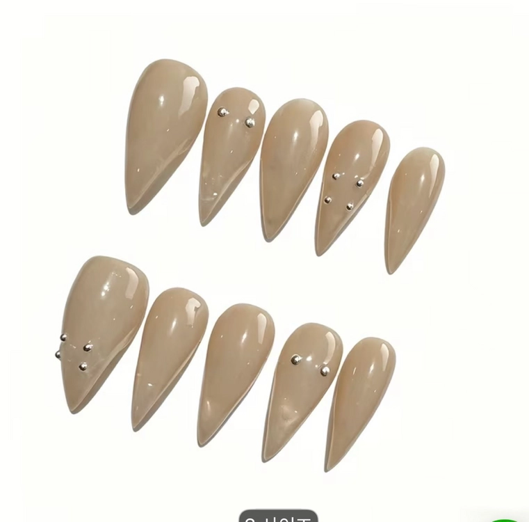 졸라신기한 누드톤 스틸레토 네일팁 xs 이미지