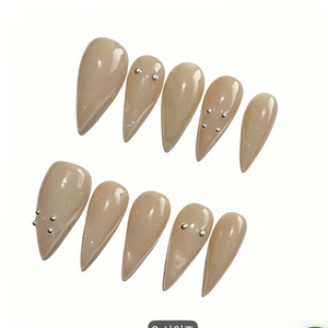 졸라신기한 누드톤 스틸레토 네일팁 xs 이미지