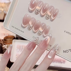 고급스러운 캣츠아이 네일팁 XS 이미지