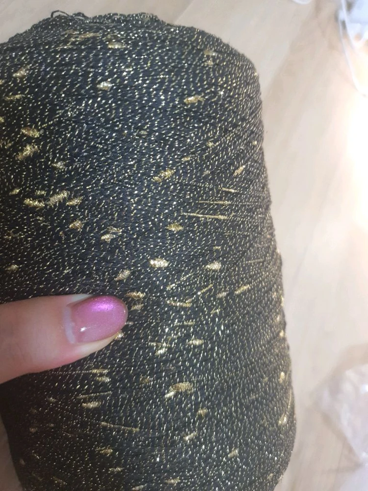 뜨개질 코바늘 금사 반짝이 콘사 가는실 털실 약 500g 이미지