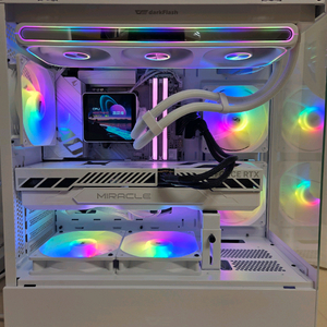 9800x3d, b850m wifi, rtx 5080 화이트 본체 이미지