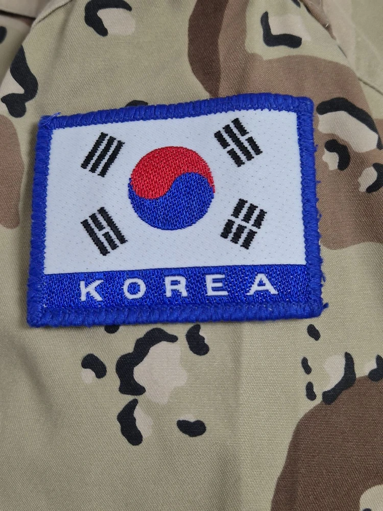 육군 구형 걸프전/상록수 부대 사막복 의무 대위 전투복 상의 자켓 (L) 이미지