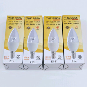 THE SSEN 더쎈 LED 촛대구 인테리어 샹들리에 조명 E14 5W 전구색 새상품 4개 일괄 이미지