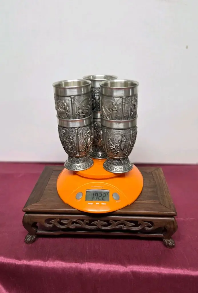 *엔틱 주석잔(소주,양주)맥주 꽃병 13점 세트 이미지