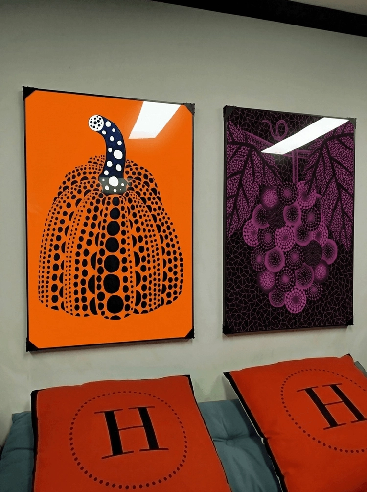 한국어 60~64자 제목에 그림 액자 팝아트 인테리어소품 호박그림 호박액자 포함 대형그림액자 거실인테리어 아트포스터 이미지