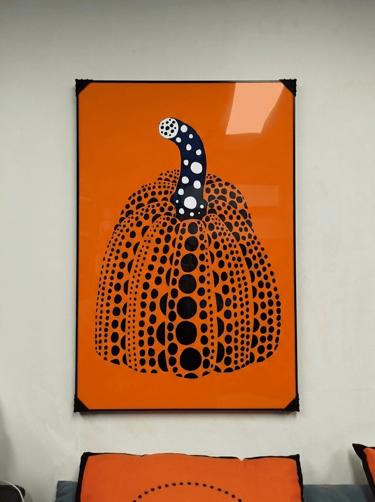 한국어 60~64자 제목에 그림 액자 팝아트 인테리어소품 호박그림 호박액자 포함 대형그림액자 거실인테리어 아트포스터 이미지