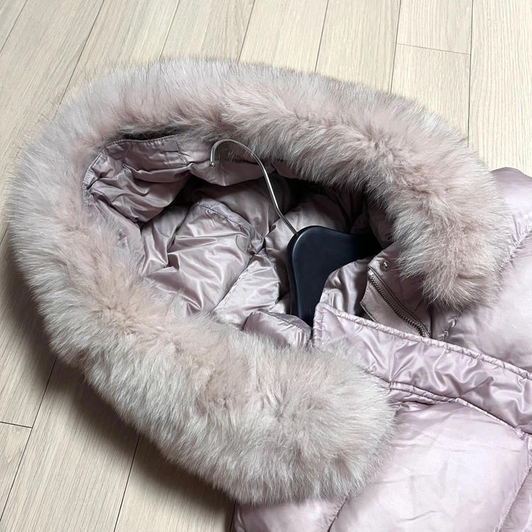 쥬크 ZOOC 59.9만 핑크 폭스후드 덕다운 패딩조끼 오리털 점퍼 자켓 퍼 베스트 주크 이미지
