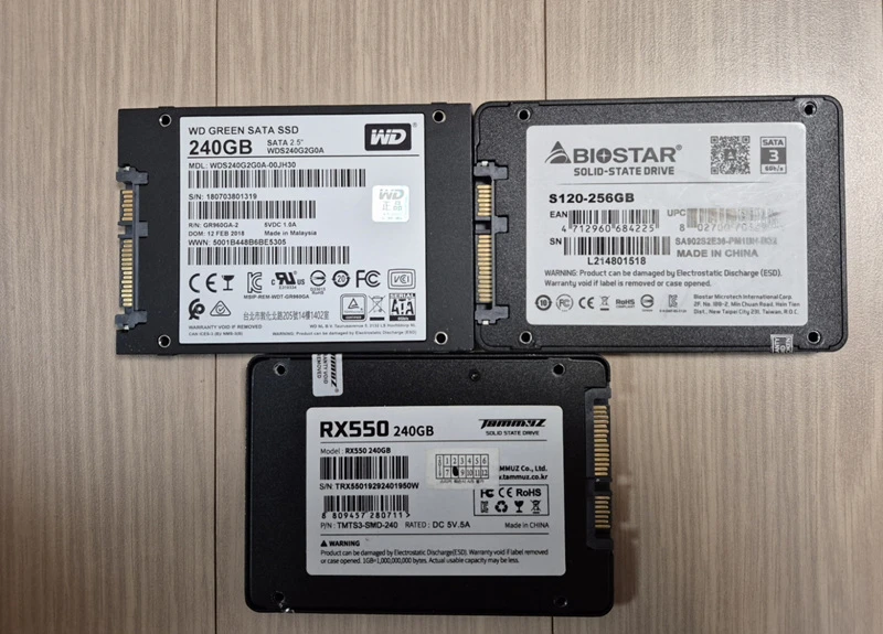 SSD 240GB 3개 일괄 택포 이미지