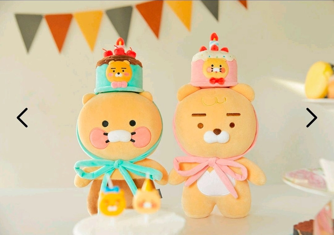 춘식이 케익 인형 머리끈, 라이언 케이크 인형 머리끈 이미지