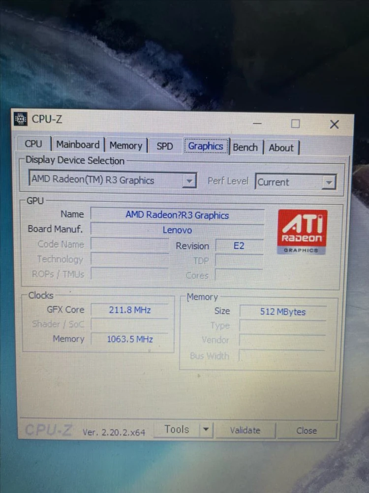 Levono (AMD A4-9125, ddr4 8gb, ssd 256gb) 이미지