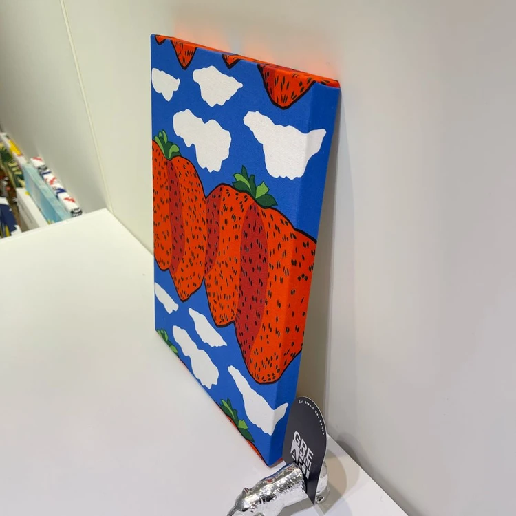 마리메꼬 딸기그림 소형 캔버스액자 이미지