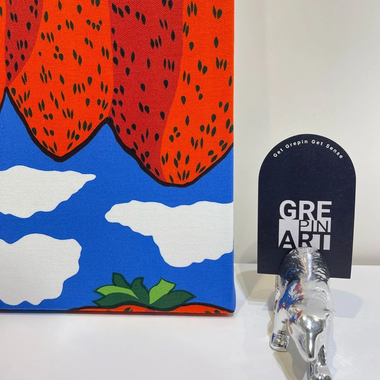 마리메꼬 딸기그림 소형 캔버스액자 이미지