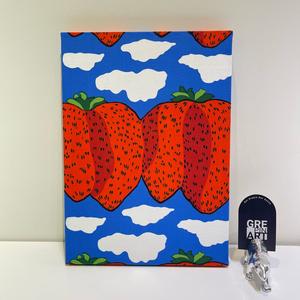 마리메꼬 딸기그림 소형 캔버스액자 이미지
