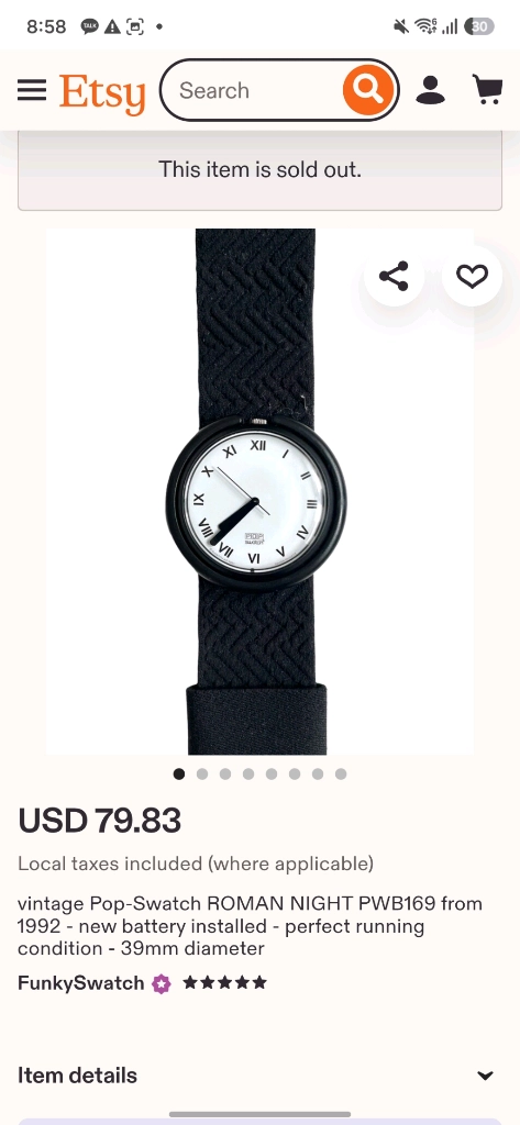 Swatch Roman Night 시계 이미지