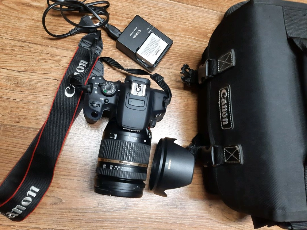 s급 [풀세트] 캐논 700D + 탐론 1750 vc 렌즈 구성품포함 dslr카메라 이미지