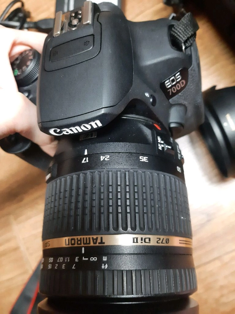 s급 [풀세트] 캐논 700D + 탐론 1750 vc 렌즈 구성품포함 dslr카메라 이미지