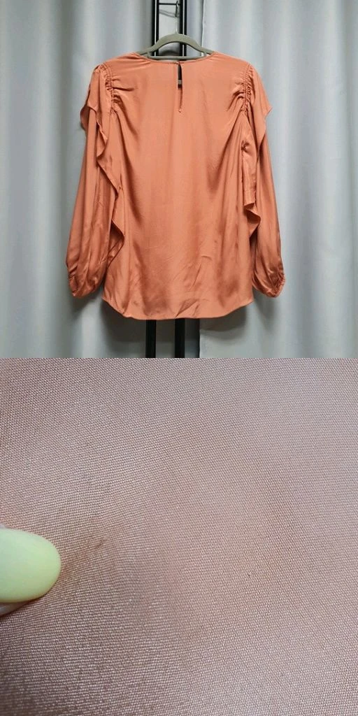씨ㅂㅏ이끌로에 셔링 리본 실크 블라우스 이미지
