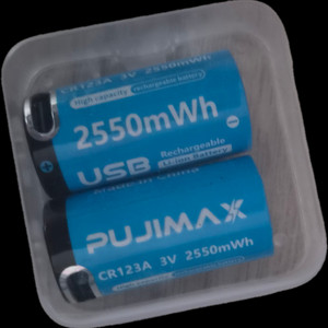FUJIMAX CR123A 3V 2550mAh USB 충전지 1개 남음 이미지