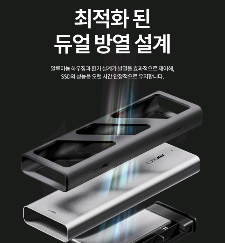 코드웨이 NVMe m.2 SSD 케이스 이미지