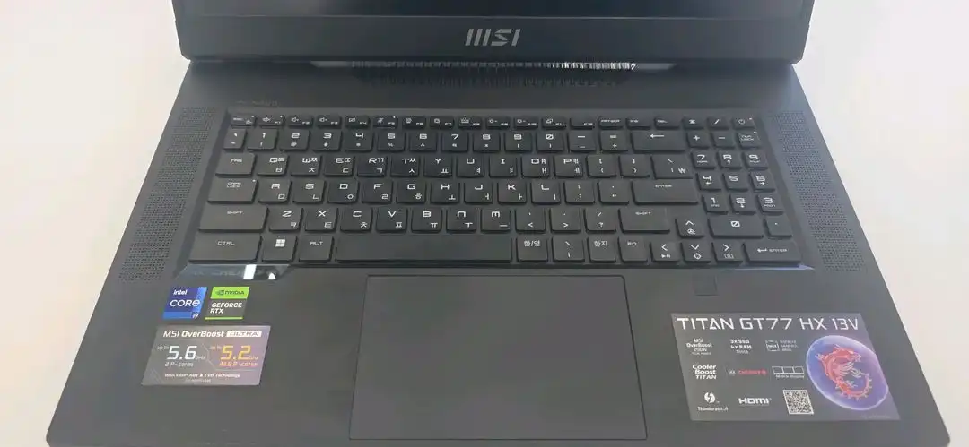 msi titan gt77 hx13v 4090그래픽 UHD 게이밍노트북(풀박스) 이미지