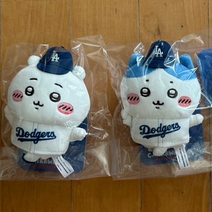 MLB 엠엘비 치이카와 콜라보 LA 다저스 하치와레 우사기 마코 마스코트 인형 먼작귀 이미지