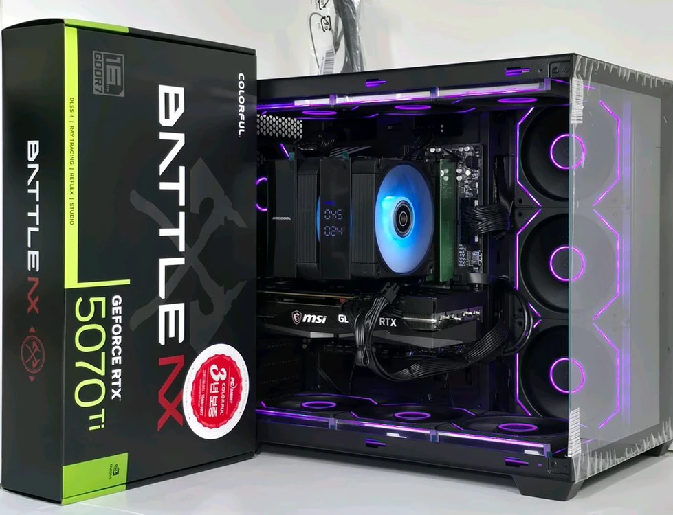 (새제품 5070Ti 공랙 블랙)9800X3D, 32GB, 1000W, 공랭최강, 방송게이밍컴퓨터본체 이미지