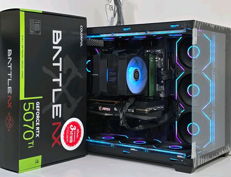 (새제품 5070Ti 공랙 블랙)9800X3D, 32GB, 1000W, 공랭최강, 방송게이밍컴퓨터본체 이미지