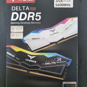 팀그룹 티포스 델타 DDR5 32GB 16GB 2장 하이닉스 칩셋 화이트 RGB 램 서린 정품 이미지