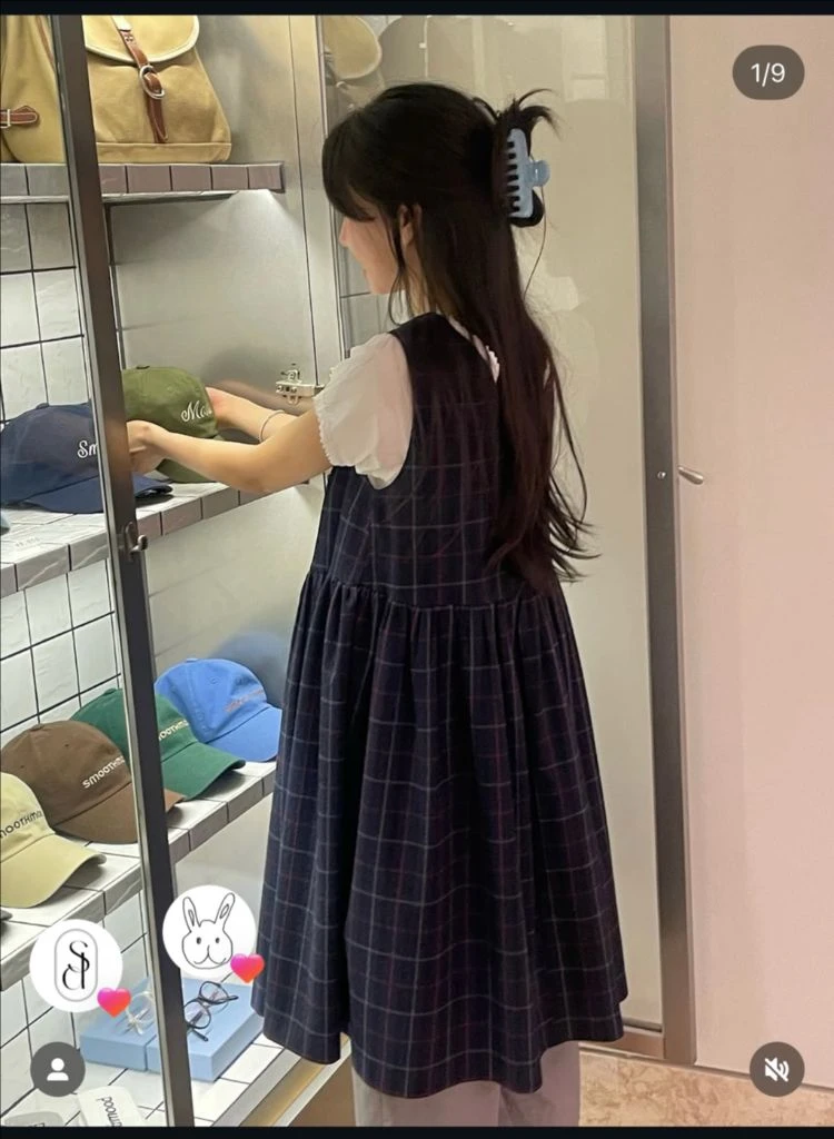스무드무드 체크 원피스 이미지