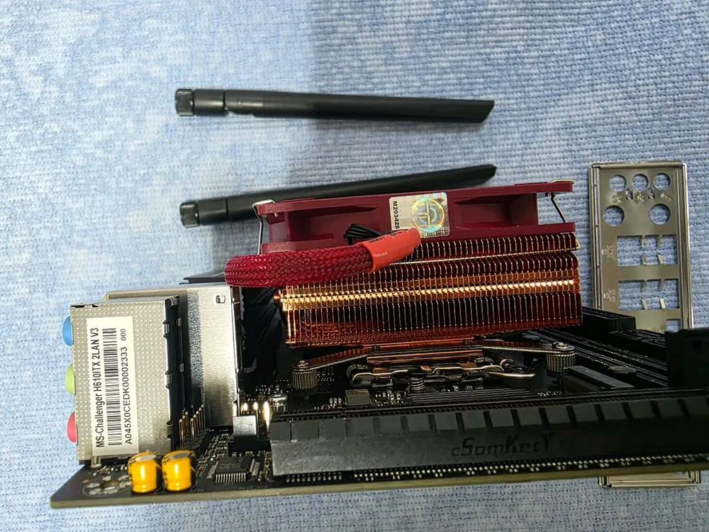 미니 ITX 메인보드 + cpu i3 14100 + 쿨러 이미지