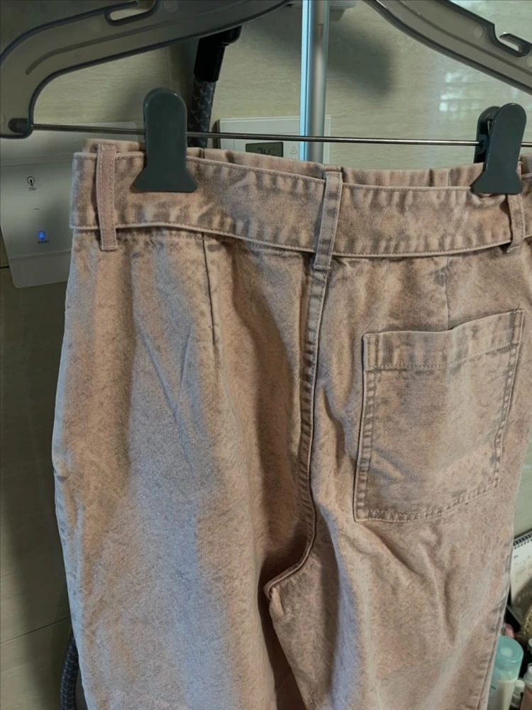 [새상품]로에베 벨티드 데님 청바지 핑크 이미지