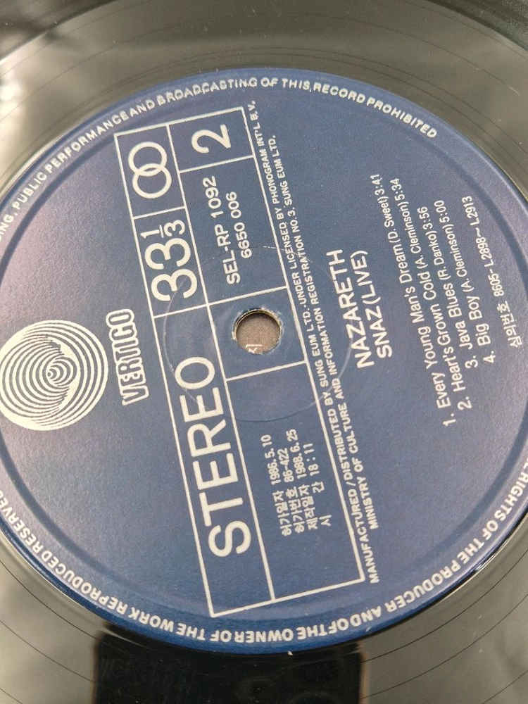 Nazareth Snaz Live 2LP Love Hurts Razamanaz 라이브 LP 이미지