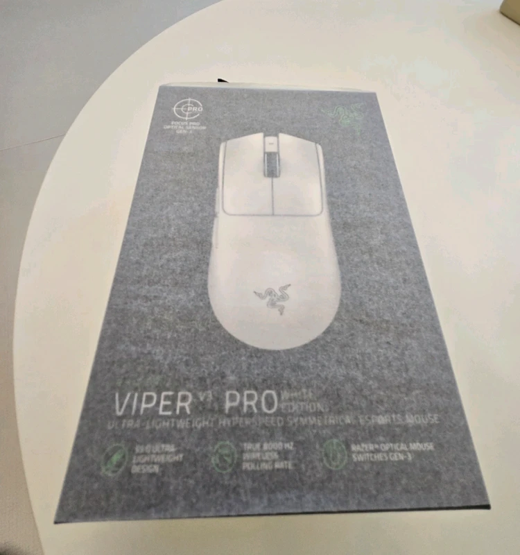 미개봉 새상품)레이저 바이퍼 V3 Pro 화이트 에디션 게이밍 이미지