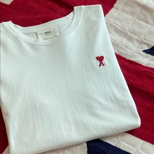 아미 하트 스몰 로고 화이트 반팔 티셔츠 XL 이미지