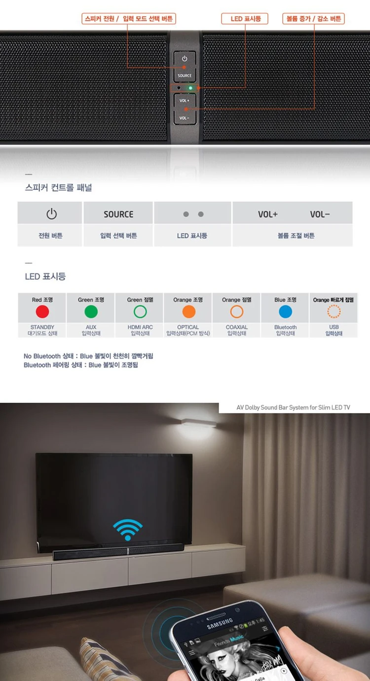 브리츠 사운드바 BZ-T3710 블루투스 홈씨어터 이미지