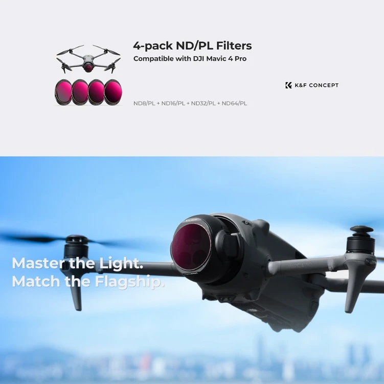 K&F Concept DJI 매빅 4 PRO 드론용 2in1 필터 키트 AGC Glass (새상품) 1641 이미지
