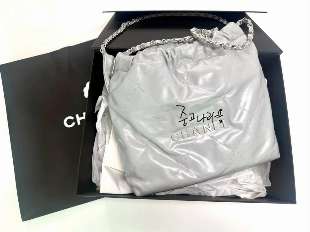 샤넬 22백 스몰 그레이 은장 내장칩 이미지