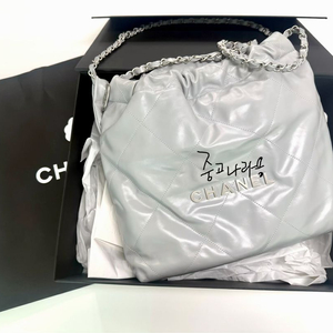 샤넬 22백 스몰 그레이 은장 내장칩 이미지