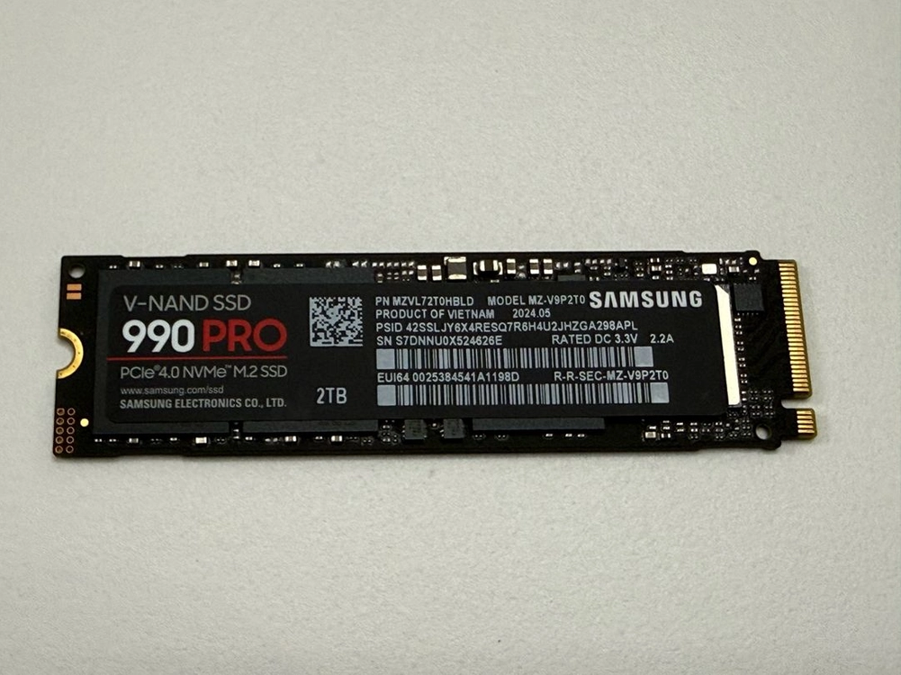 삼성 m.2 ssd 990 pro 2tb 국내정발 29년5월 보증 이미지