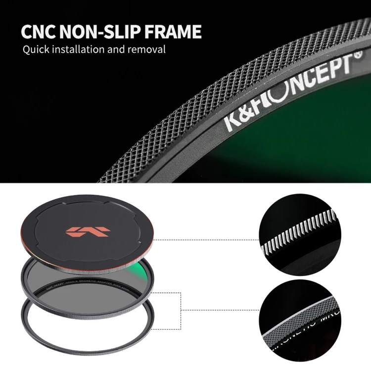 K&F Concept NANO-X 마그네틱 ND8 필터 (새상품) 8K AGC Glass (67mm-82mm) 이미지