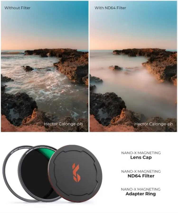 K&F Concept NANO-X 마그네틱 ND64 필터 (새상품) 8K AGC Glass (67mm-82mm) 이미지