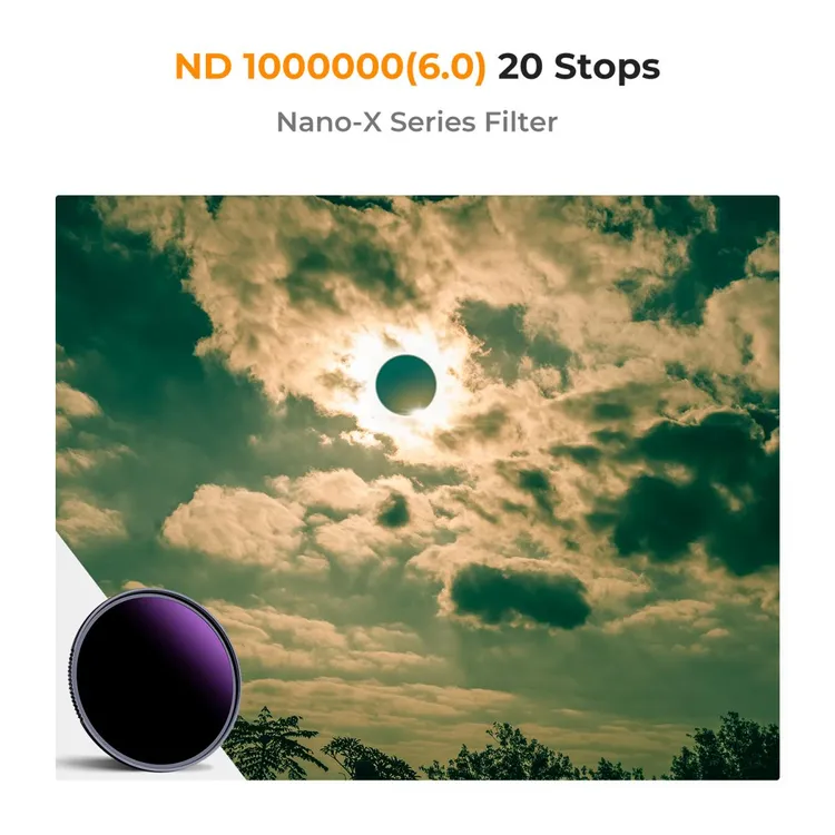 K&F NANO-X ND1000000 (6.0) 태양촬영 필터 (새상품) AGC Glass (67mm-95mm) 이미지